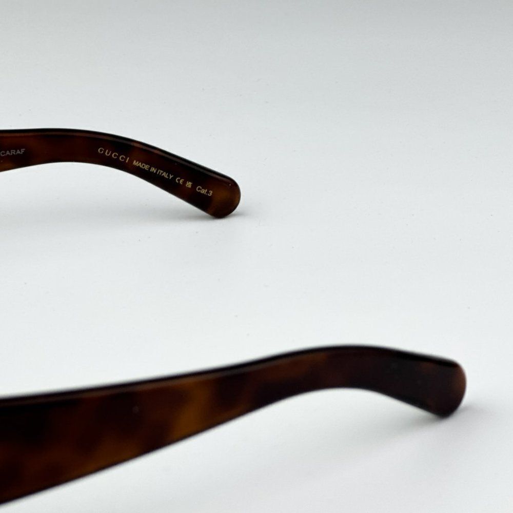 NEW Gucci GG1403S 002 Dark Havana Brown Unisex Rectangle Sunglasses GG 1403S - Picture 8 of 11